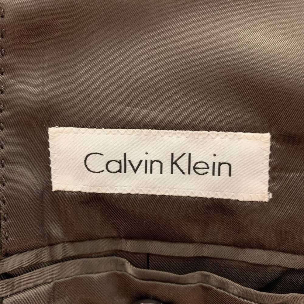 Calvin Klein Brown Polyester Notch Lapel Sport Co… - image 6