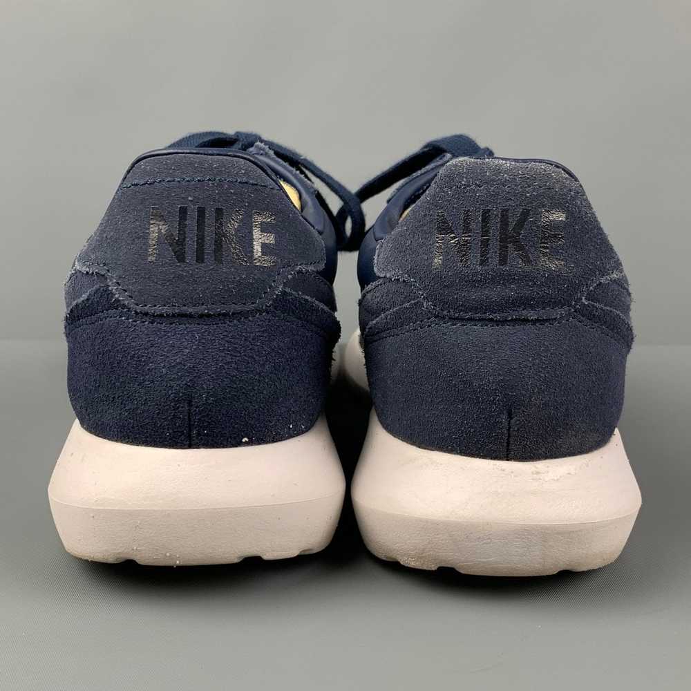 Nike Navy Leather Low Top Sneakers - image 5