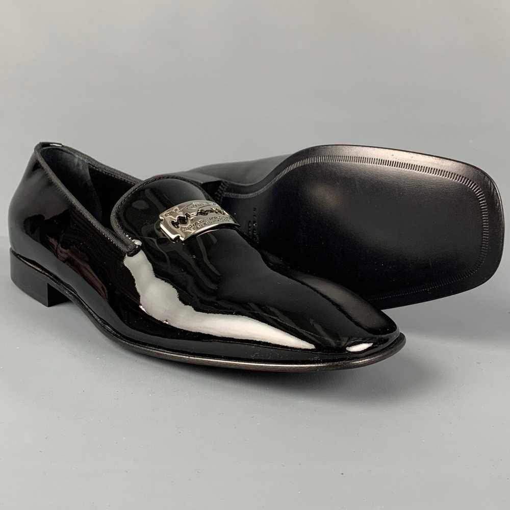 John Richmond Black Leather Slip On Razor Belt Lo… - image 3