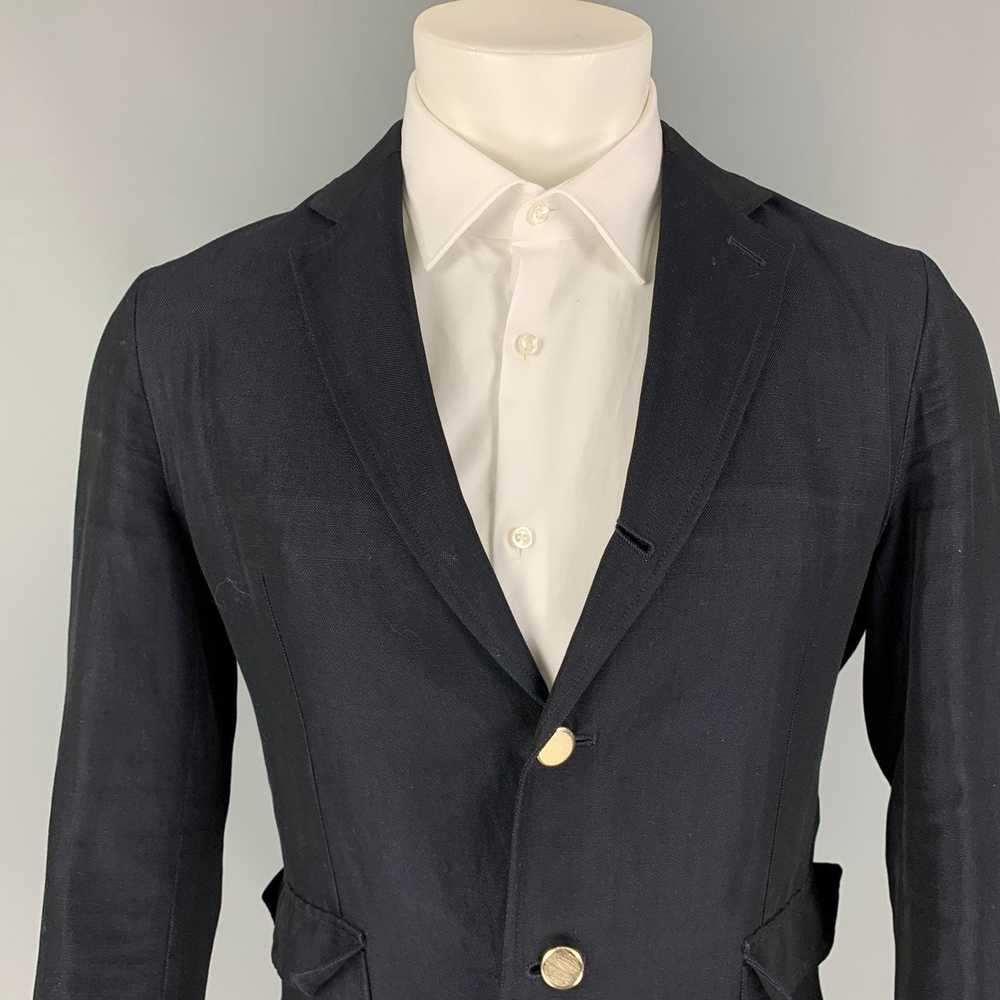 Band Of Outsiders Navy Cotton Linen Sport Coat - image 2