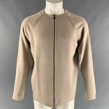 Salvatore Ferragamo Oatmeal Knitted Cotton & Cash… - image 1