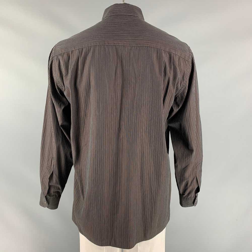 Ermenegildo Zegna Brown Stripe Cotton Button Down… - image 4