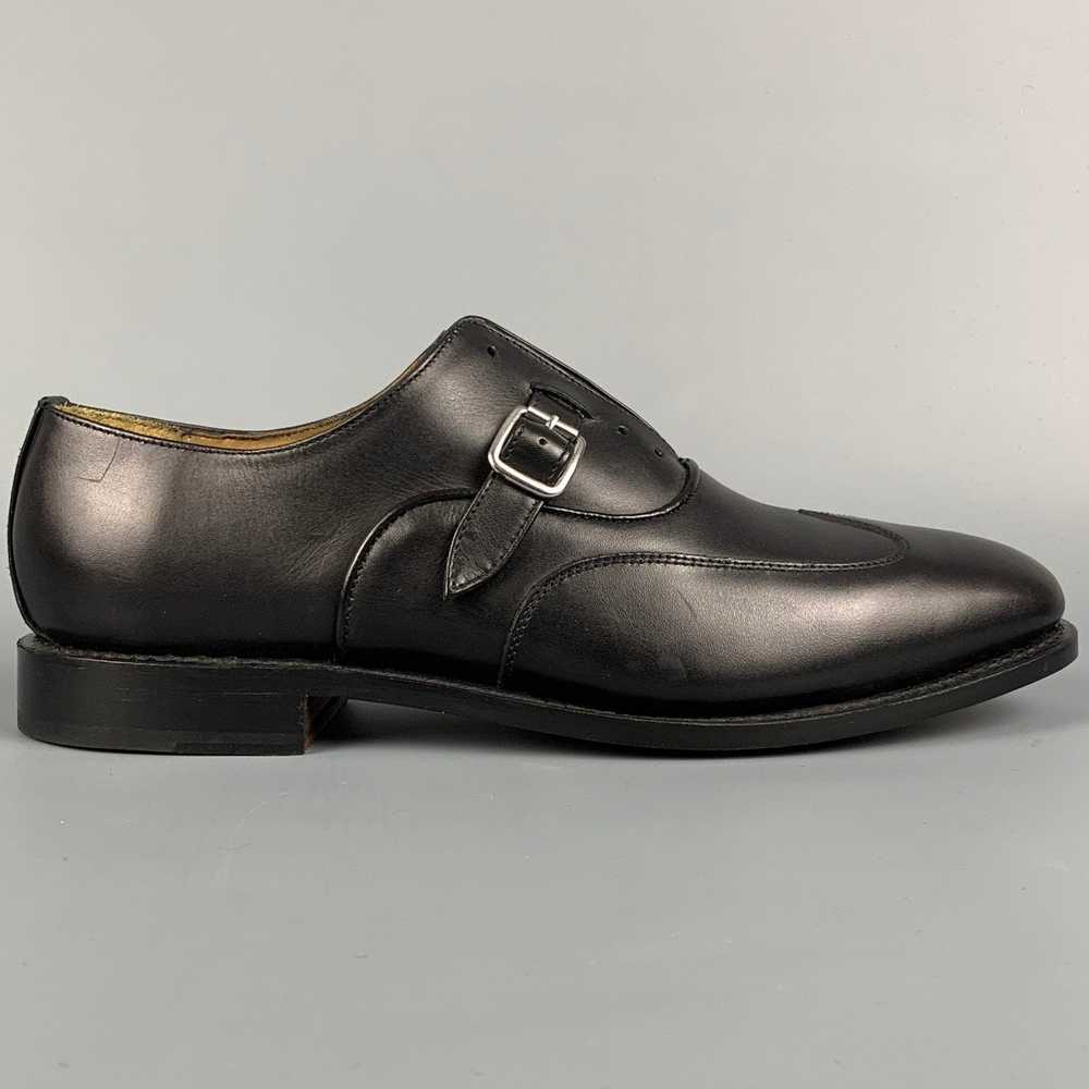 Michael Bastian Black Leather Monk Strap Lace Up … - image 1