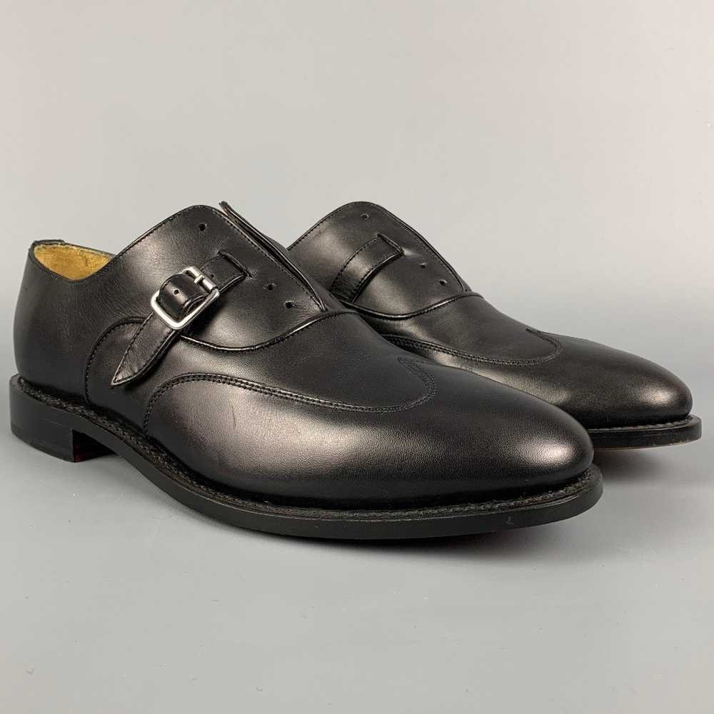 Michael Bastian Black Leather Monk Strap Lace Up … - image 2