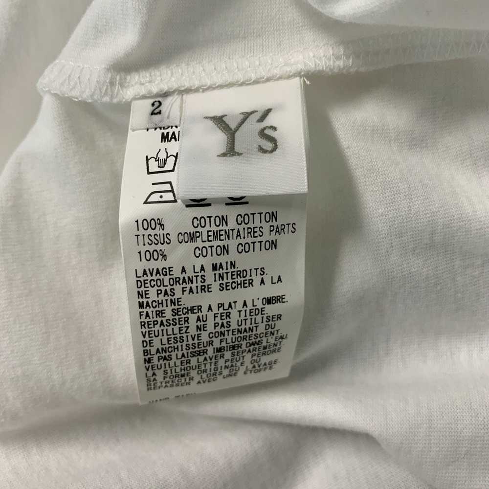 Yohji Yamamoto White Grey Mixed Fabrics Cotton Cr… - image 6