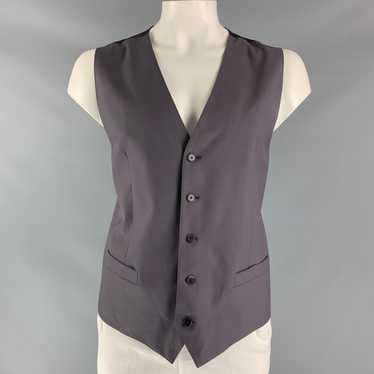 Dolce & Gabbana Solid Wool Buttoned Mauve Vest - image 1