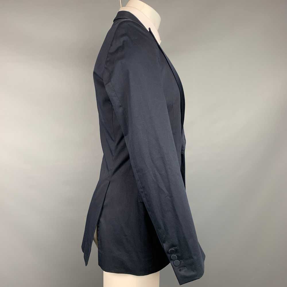 Burberry Tuxedo Navy Cotton Peak Lapel Sport Coat - image 3