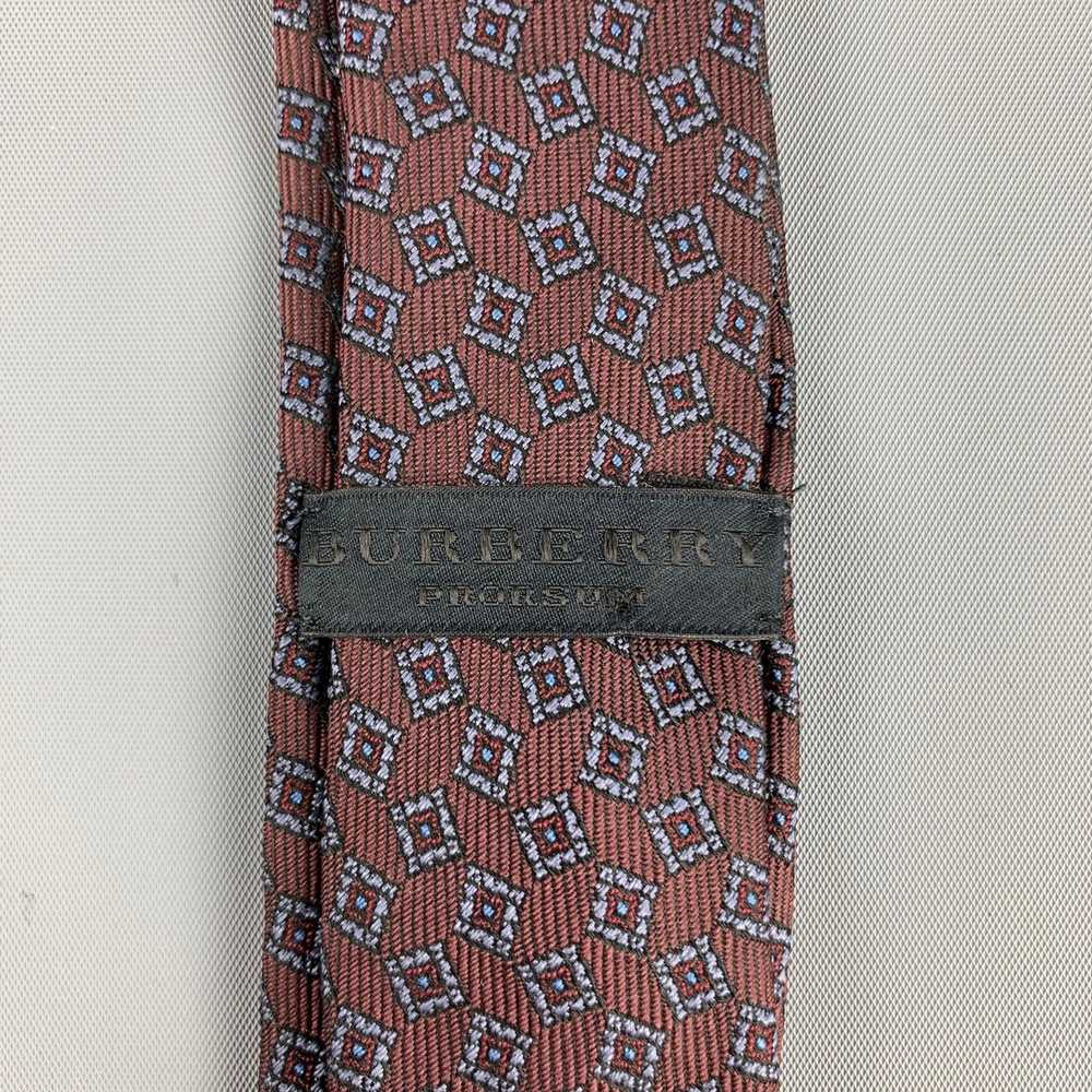 Burberry Prorsum Brown Silk Print Skinny Tie - image 4