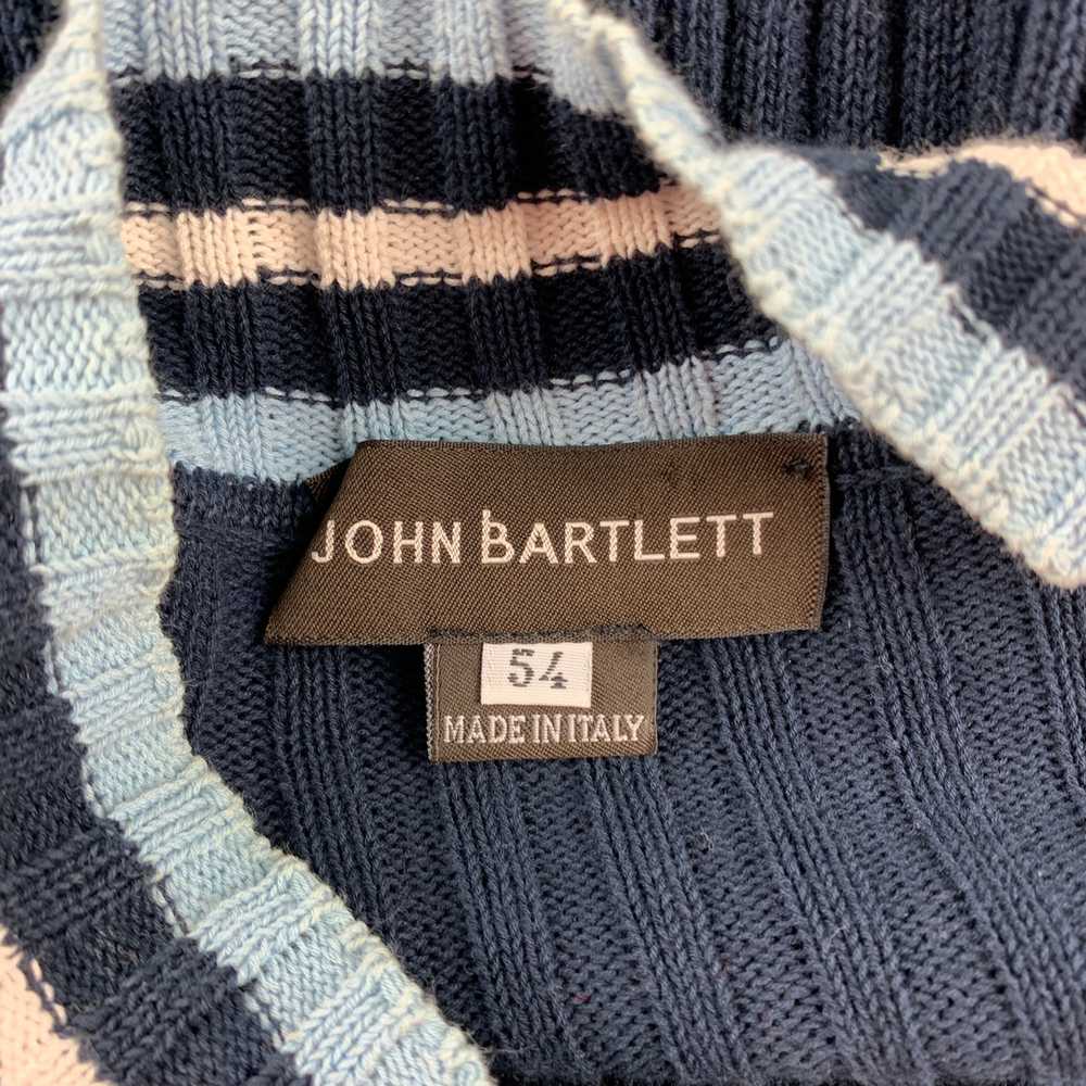 John Bartlett Navy Knitted Cotton VNeck Pullover - image 5