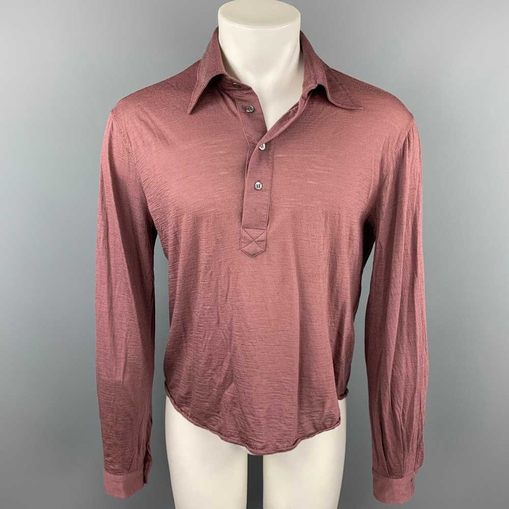Costume National Mauve Wool Buttoned Long Sleeve … - image 1
