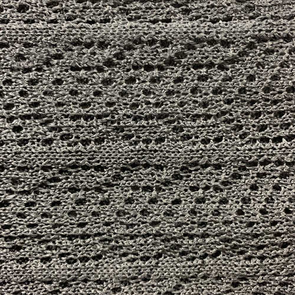 Yves Saint Laurent Black Knitted Silk Fringe Scarf - image 3