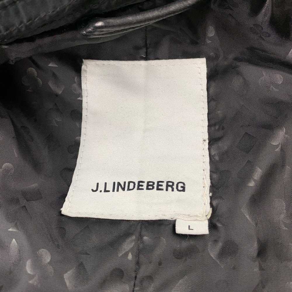 J.Lindeberg Black Mixed Materials Nylon Biker Jac… - image 6