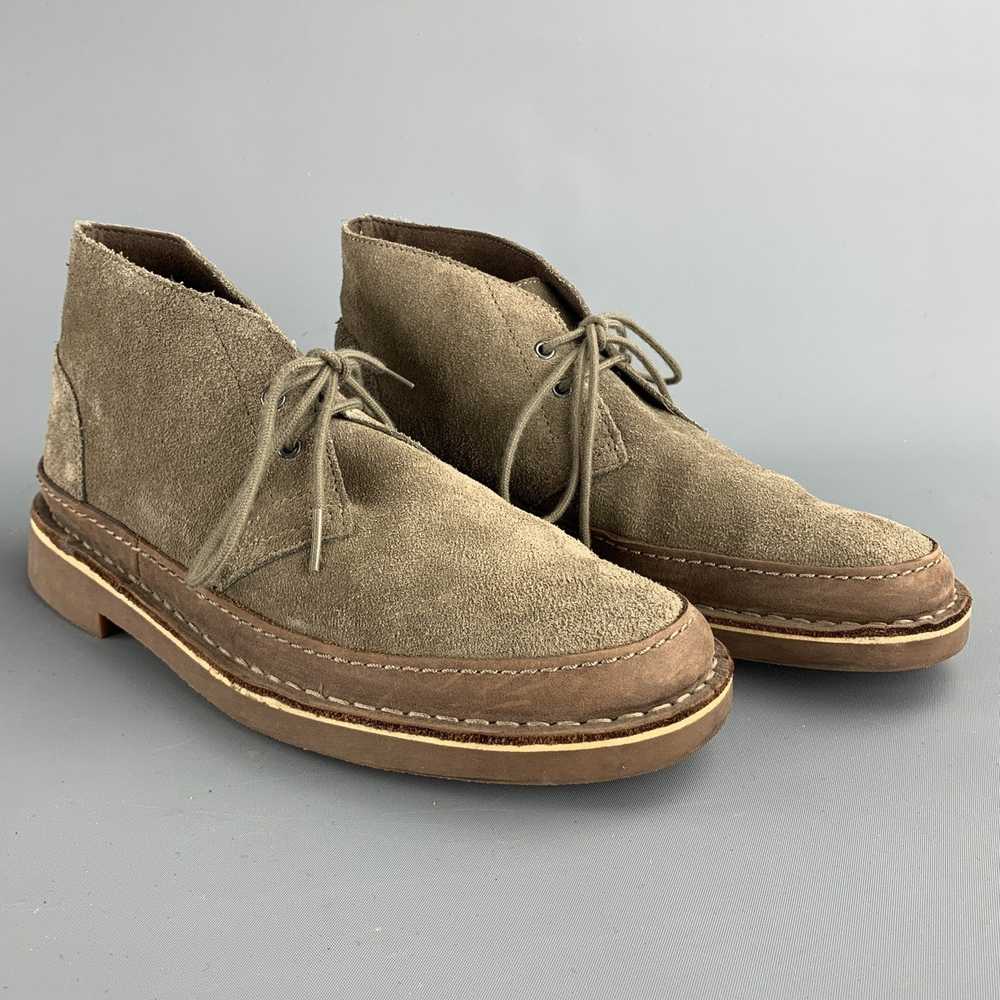 Clarks Taupe Suede Lace Up Chukka Boots - image 2