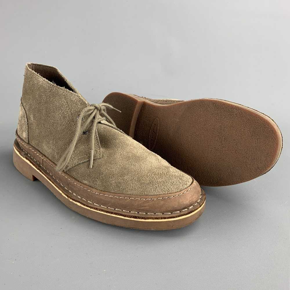 Clarks Taupe Suede Lace Up Chukka Boots - image 3