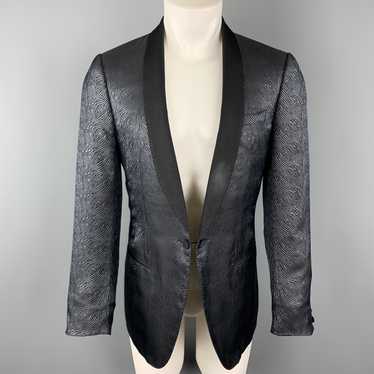 Lanvin Black & Blue Silk Shawl Collar Sport Coat - image 1