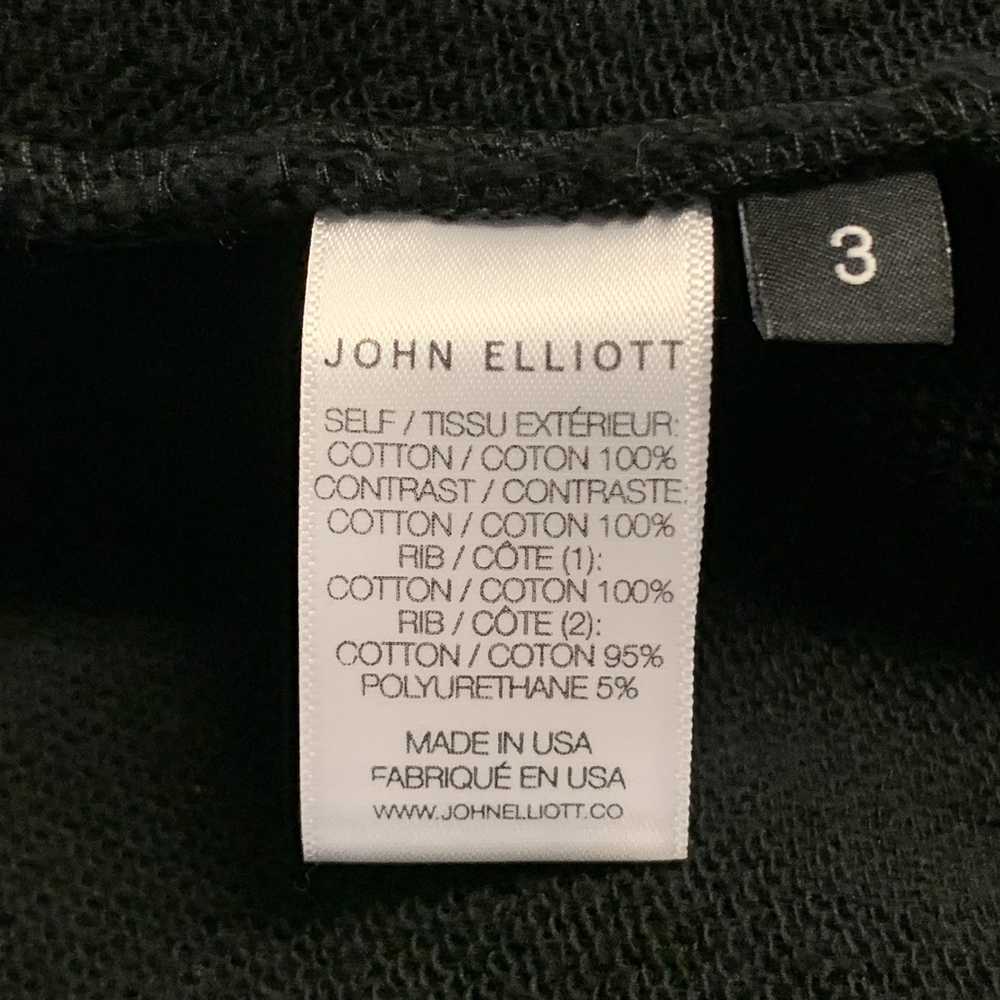 John Elliott Black Cotton High Collar Trim Zip Po… - image 6