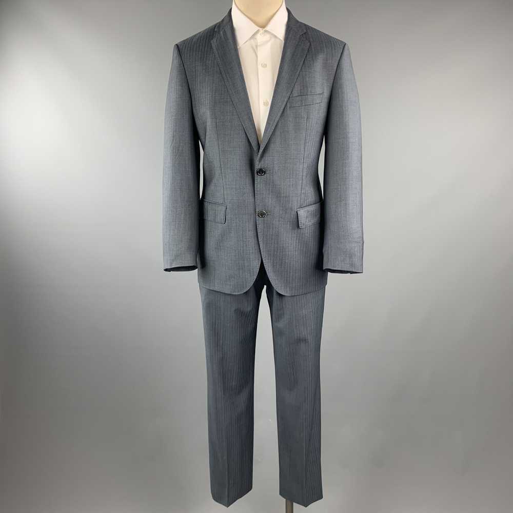 Hugo Boss Navy Lana Wool Notch Lapel 32 x 30 Suit - image 2