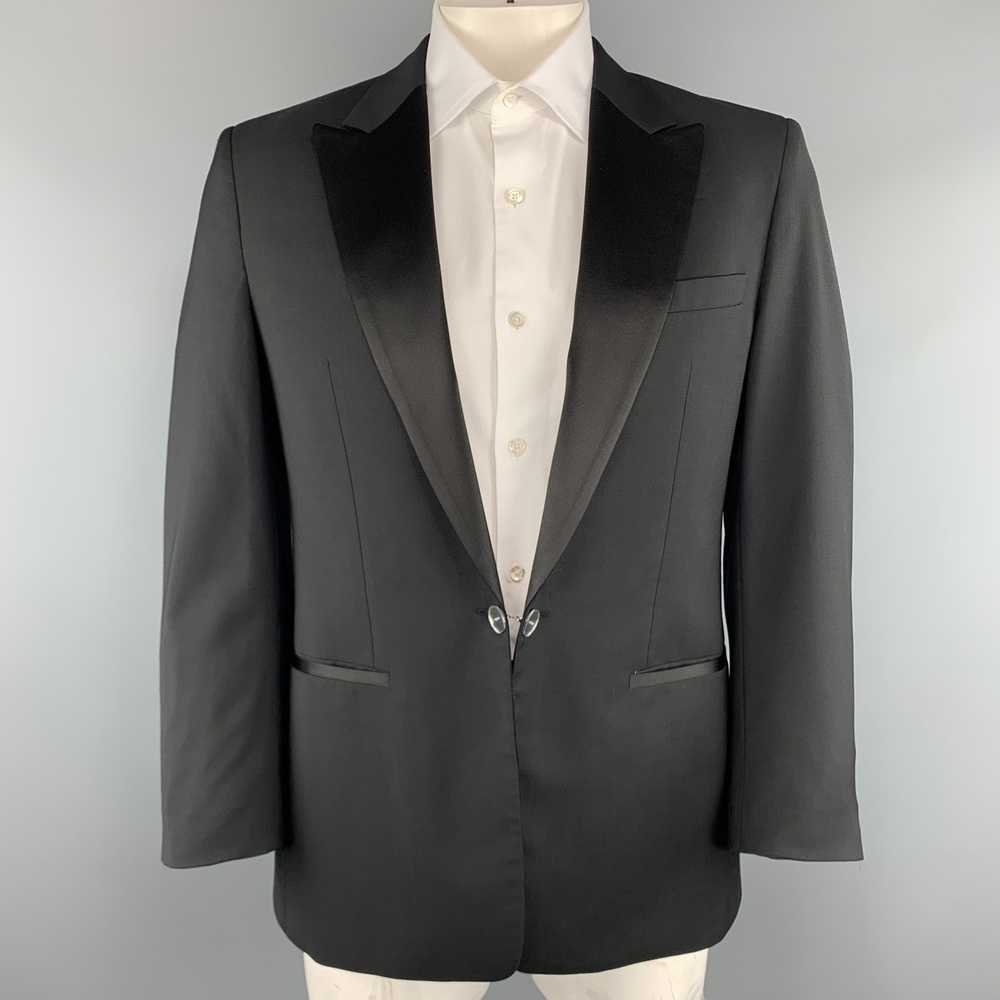 Viktor & Rolf Black Wool Satin Peak Lapel Mirror … - image 1