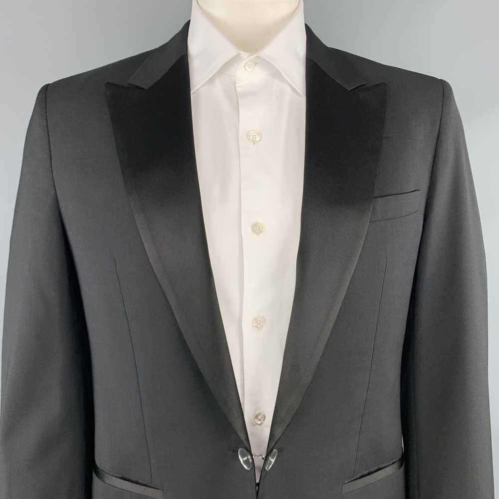 Viktor & Rolf Black Wool Satin Peak Lapel Mirror … - image 2