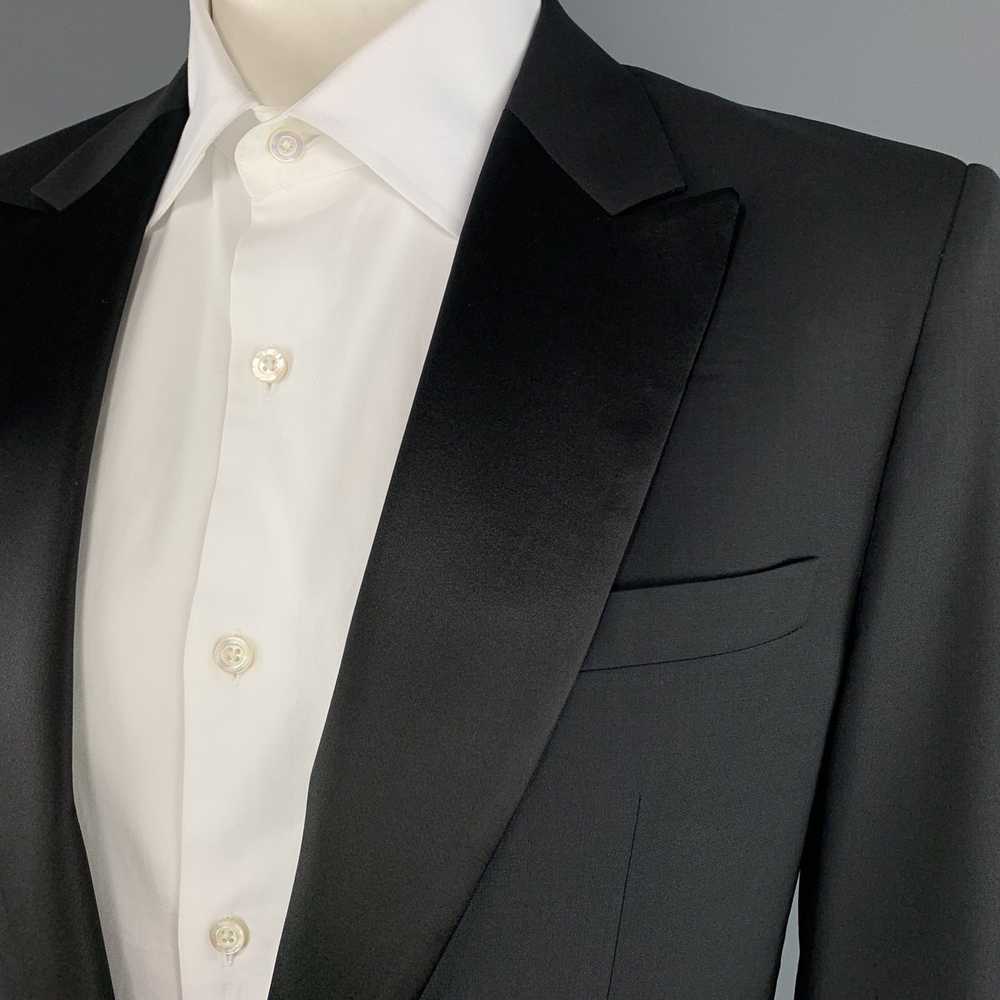 Viktor & Rolf Black Wool Satin Peak Lapel Mirror … - image 3