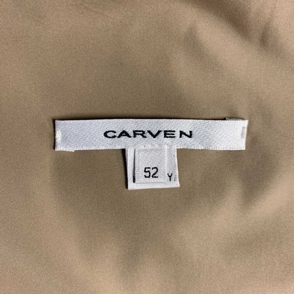 Carven Khaki Polyester Notch Lapel Sport Coat - image 7