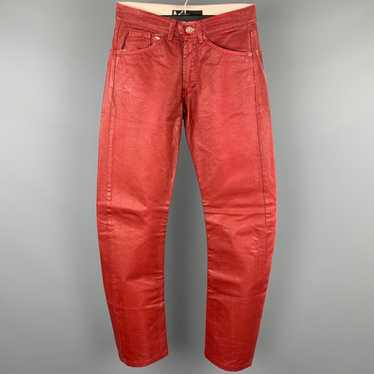 Andrew Mackenzie Red Coated Denim Zip Fly Jeans - image 1