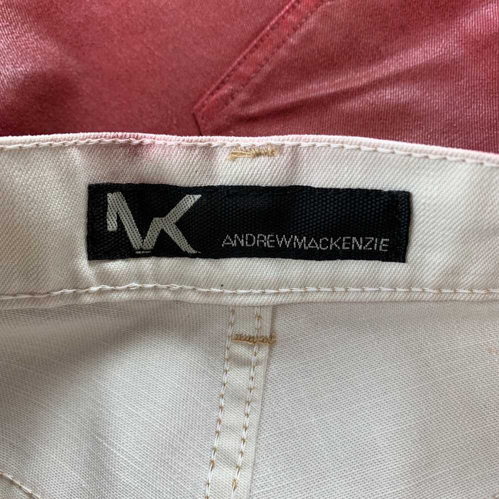 Andrew Mackenzie Red Coated Denim Zip Fly Jeans - image 5