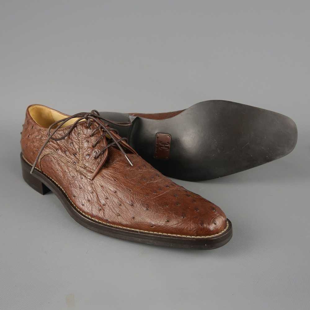 Cole Haan Light Brown Ostrich Textured Lace Up Dr… - image 3