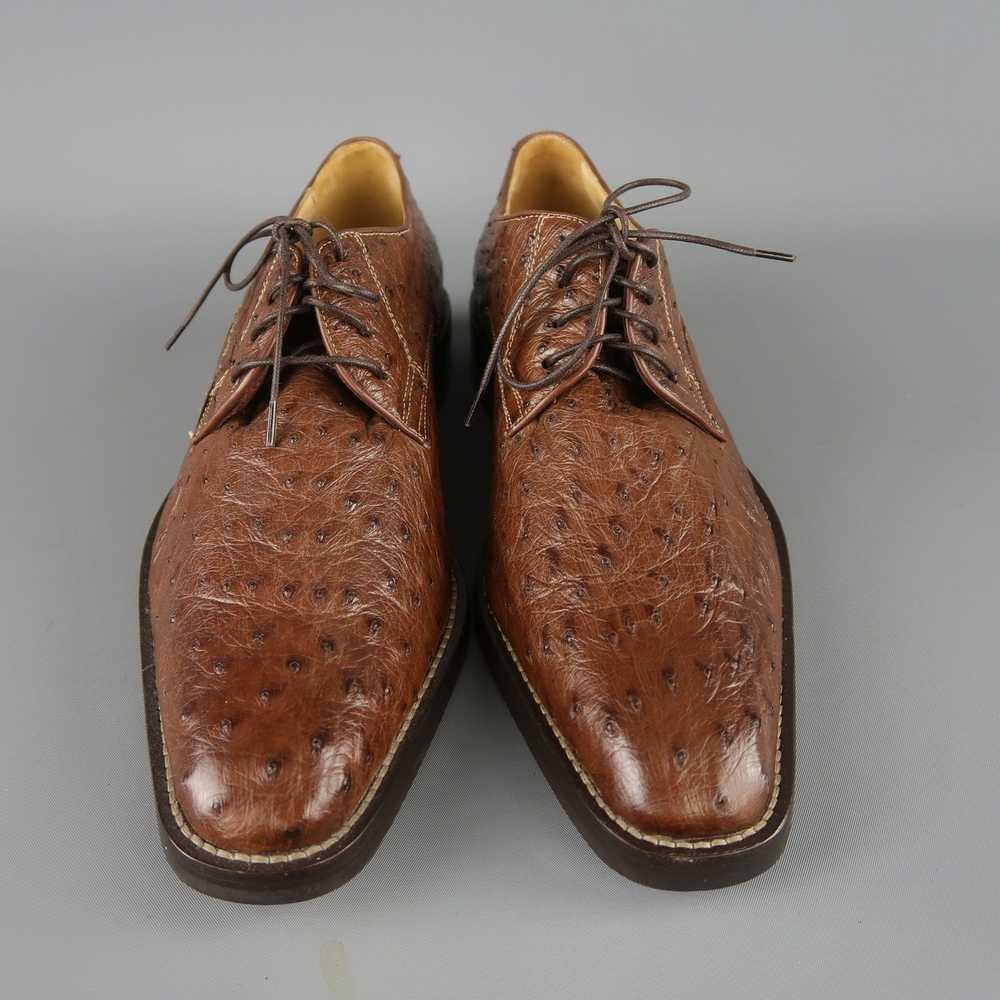 Cole Haan Light Brown Ostrich Textured Lace Up Dr… - image 4