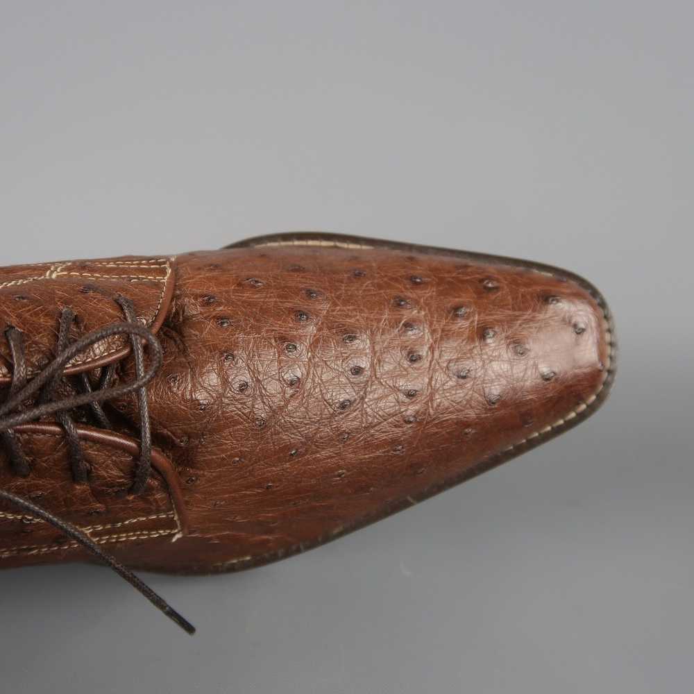 Cole Haan Light Brown Ostrich Textured Lace Up Dr… - image 5