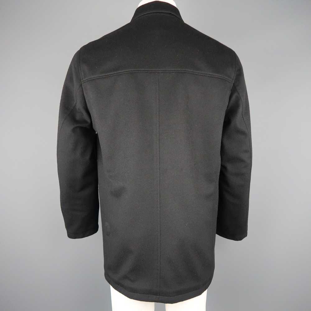 Ermenegildo Zegna Black Solid Wool Cashmere Rever… - image 5
