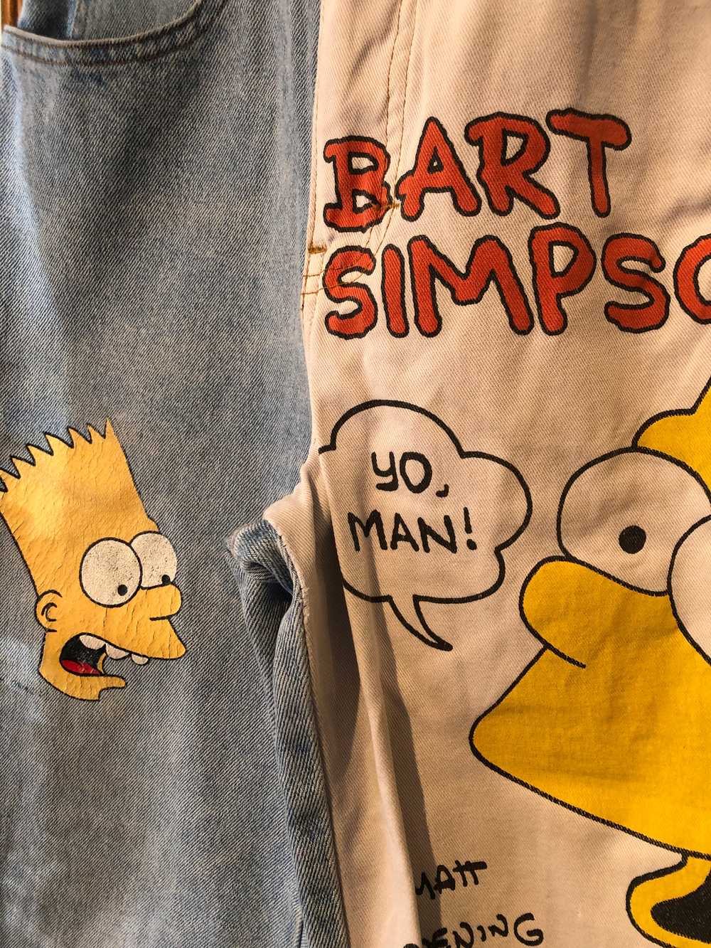 Bart Simpson Jeans, Size: 5/6, Waist: 24 - image 2