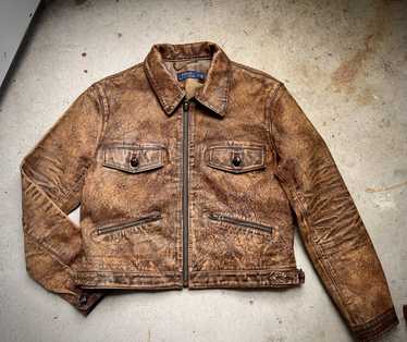 Lauren Ralph Lauren Leather Moto Jacket, Black Tumbled, Biker Women 12,  $495 NWT