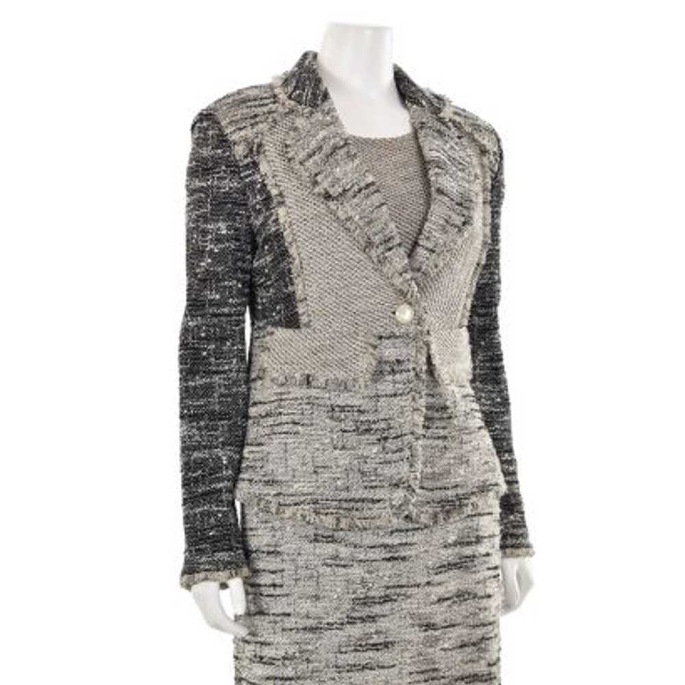 St. John Knits 2Pc Dress Suit in Patchwork Tweed … - image 5
