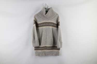 Wool-Blend Chunky Tunic Sweater