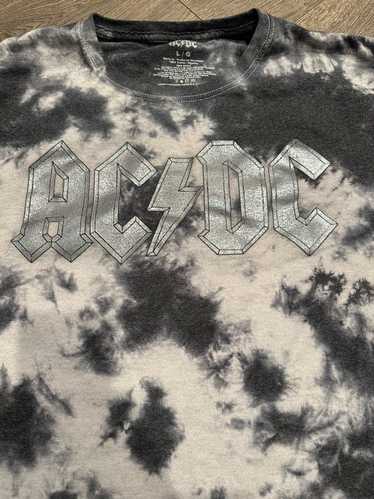 Ac/Dc AC/DC T-Shirt tie-dye Black & White Large