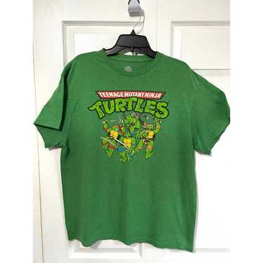 TMNT Leonardo x Golden State Warriors T-Shirt from Homage | Yellow | Retro Nickelodeon T-Shirt from Homage.