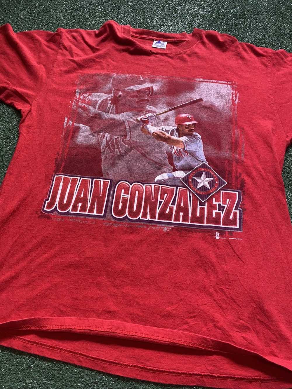 Vintage 90s Starter Juan Gonzalez Rangers Jersey Rare MLB USA Sport  Baseball