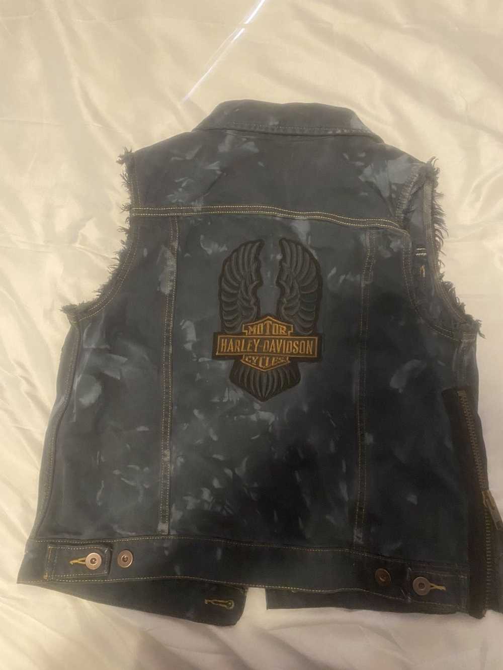 Harley Davidson × Vintage harley davidson vest de… - image 3