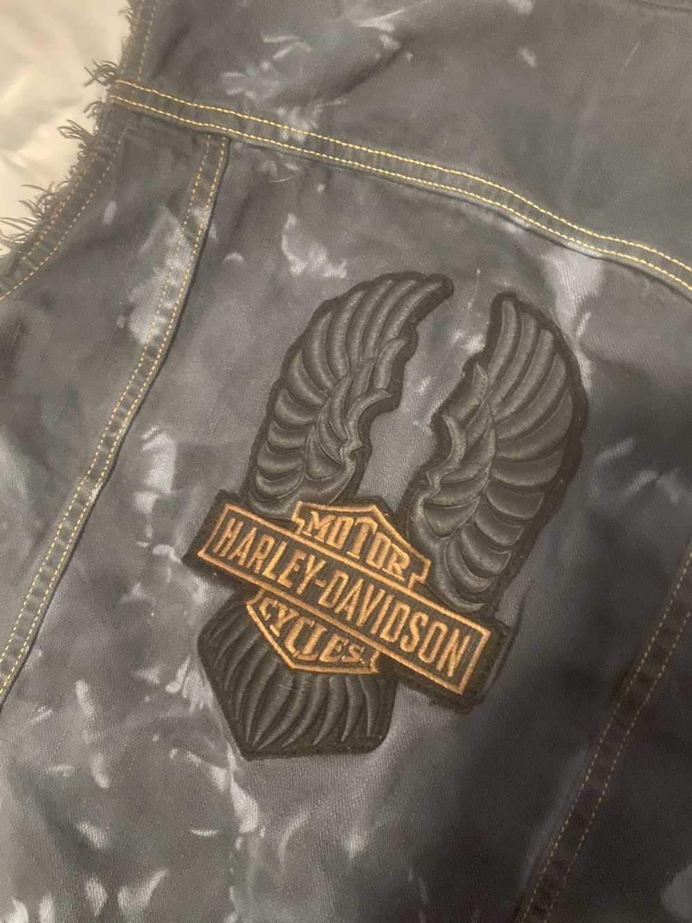 Harley Davidson × Vintage harley davidson vest de… - image 4