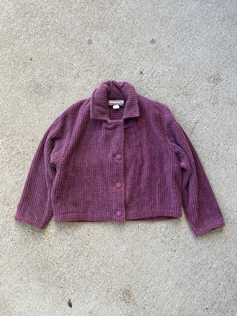 Vintage 1990s Vintage Fleece Corduroy Work Jacket… - image 1