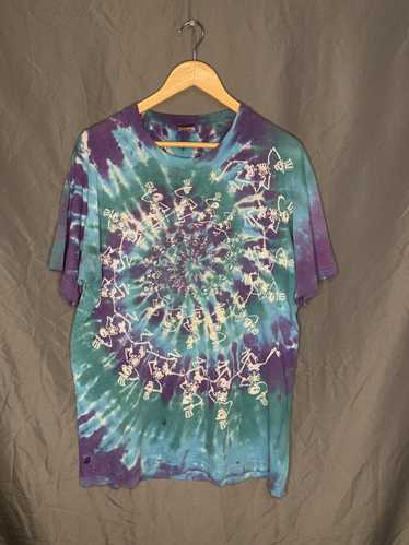 The Barn Owl Vintage Grateful Dead Liquid Blue 1990 Olympic Velodrome Tour Tee Sz L | Vintage Tie Dye Grateful Dead Tee Seattle | Barn Owl Vintage