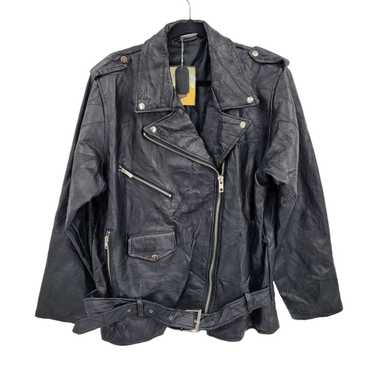 Streetwear 90's Flight Path Leather Jacket Deadst… - image 1