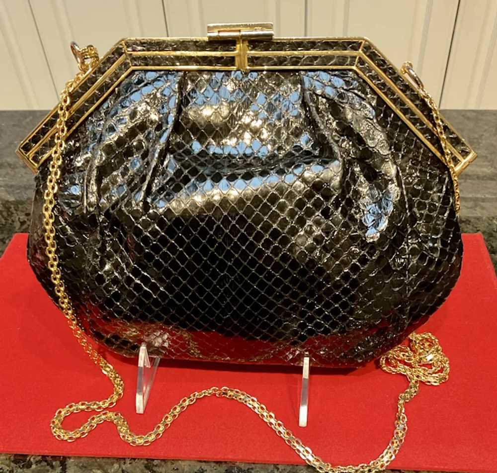 Vintage Colombetti  Python Snakeskin Handbag - image 3