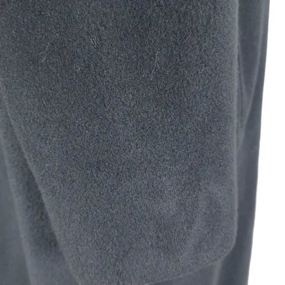 70s Black Dress Coat Size L/XL Wool Midi Length 3… - image 11