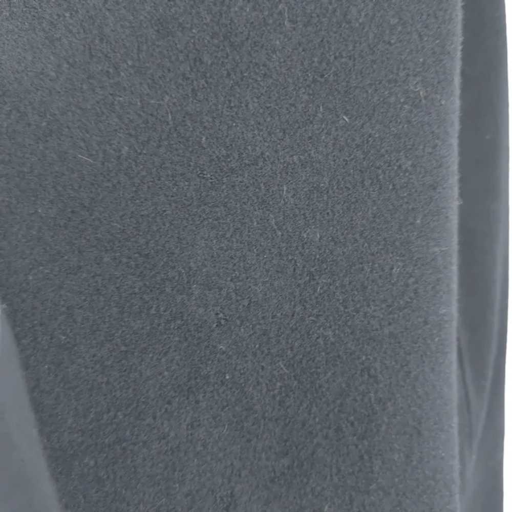 70s Black Dress Coat Size L/XL Wool Midi Length 3… - image 9