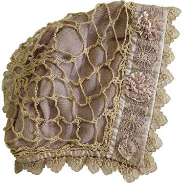 Vintage Child's Bonnet Lace & Crochet - image 1