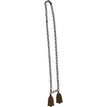 Long Vintage Copper Chain with Two Academic Awards - image 1