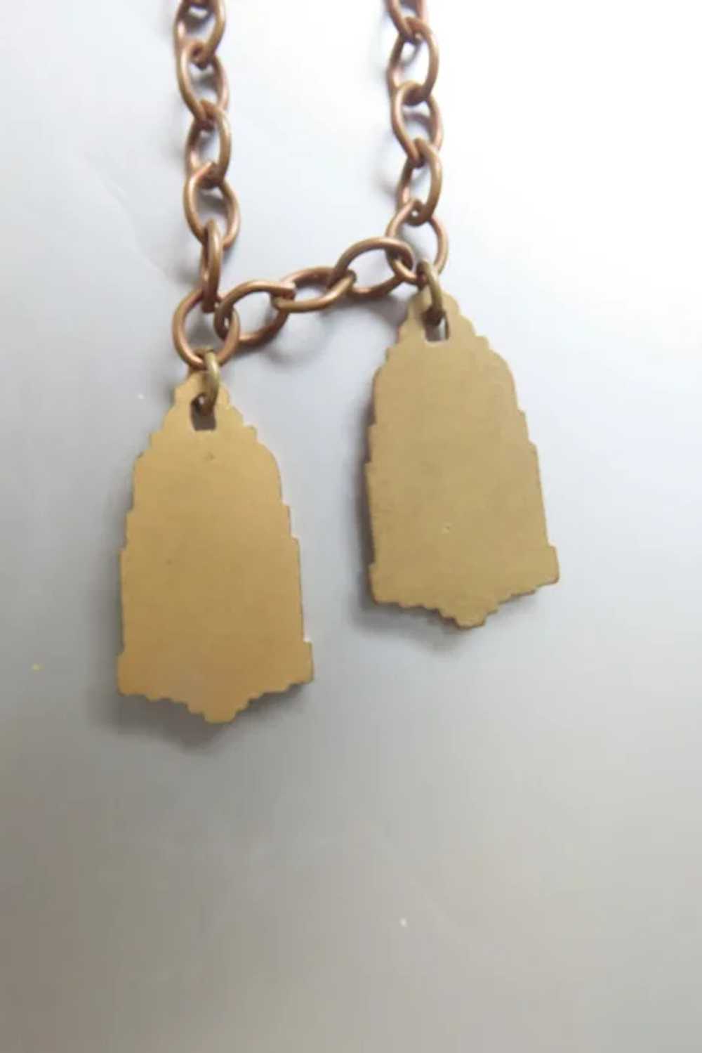 Long Vintage Copper Chain with Two Academic Awards - image 4