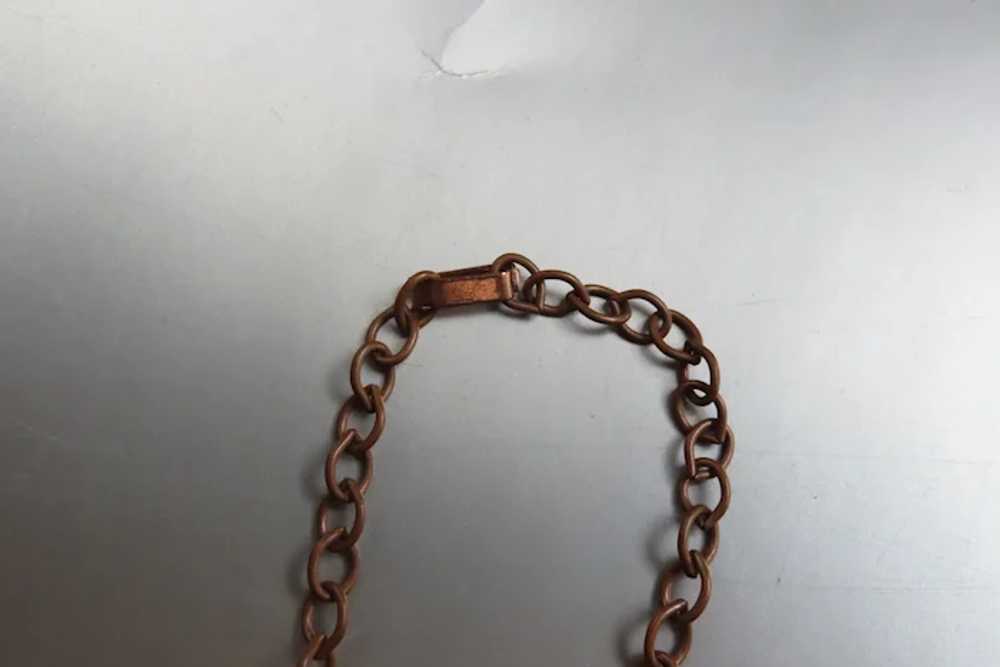 Long Vintage Copper Chain with Two Academic Awards - image 7